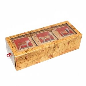 Vintage Bougie Scented Tin Candles Safari Wild Animal Box Set Of 3 Giftable